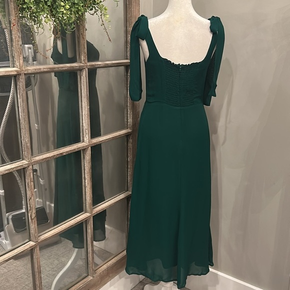 Reformation Twilight Emerald Dress 4 - Picture 6 of 8